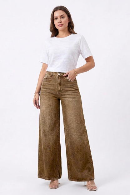 Women's High-Waisted Wide-Leg Jeans